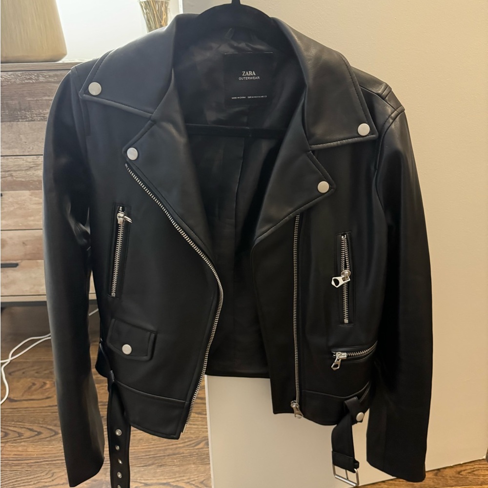 Zara Black Leather Jacket